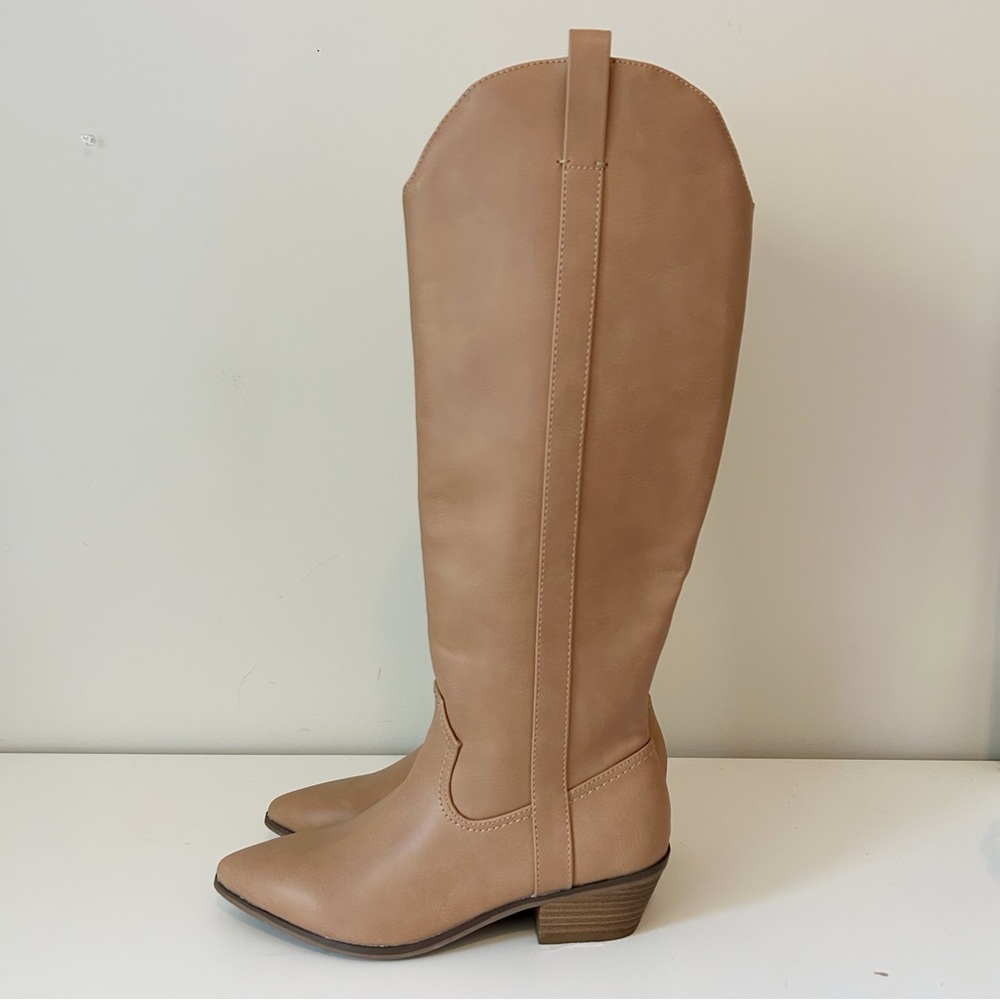 Universal Thread Women's Sommer cowboy Boots light brown NWT - Picture 2 of 12